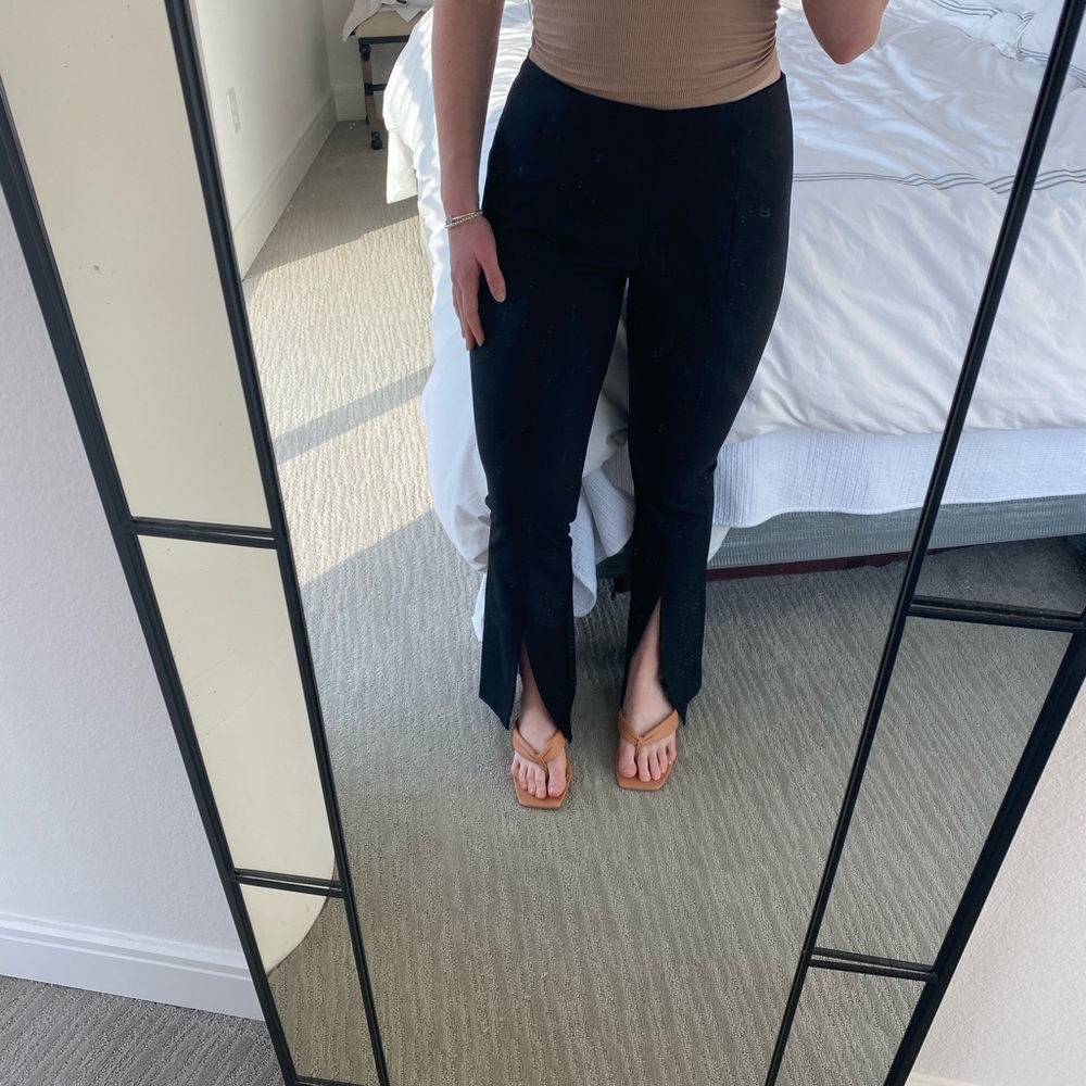Black pants with front slit vent!
